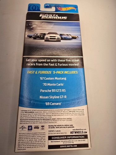 Hot Wheels Fast & Furious (2019) Mattel Car 5-Pack Box Set Factory Sealed - Picture 8 of 8