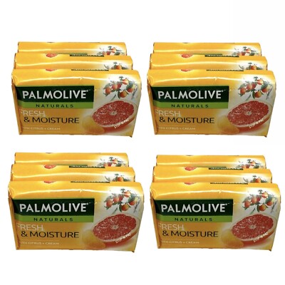 Palmolive Naturals Fresh Moisture w/ Citrus + Cream Soap Bar 2.8oz 12 Bars Total