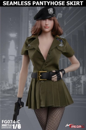 1/6 Frau Polizei Basketball Rock Strumpfhose Strümpfe Uniform für 12 Zoll Actionfigur - Bild 5 von 17