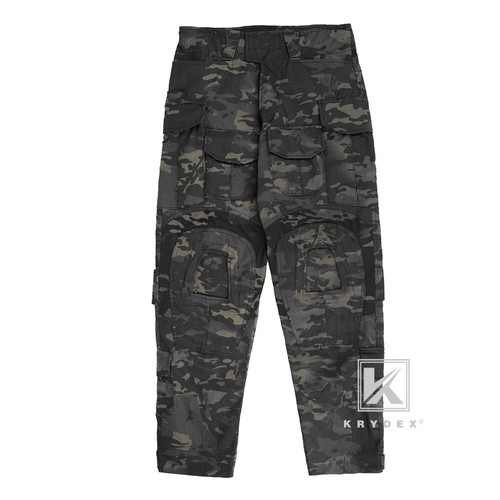 KRYDEX Gen3 Pantalón Táctico Ejército Pantalones de Combate con Rodilleras Ropa Negro Camuflaje - Imagen 6 de 14