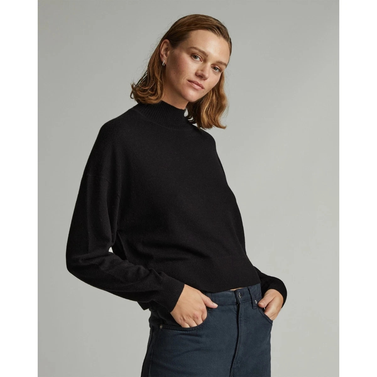 Everlane Womens The Luxe Merino Turtleneck Sweater Wool Yak Hair
