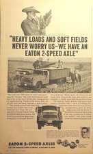 Eaton 2-Speed Axles Cleveland OH Farm Corn Truck Horse Vintage Print Ad 1962