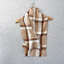 Plaid Scarf Eclectic Grandpa Outdoor Gorpcore Countryside Cozy Office Fringe