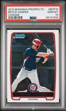 Graded 2012 Bowman Prospects Bryce Harper #BCP10 Chrome RC Baseball Card PSA 10
