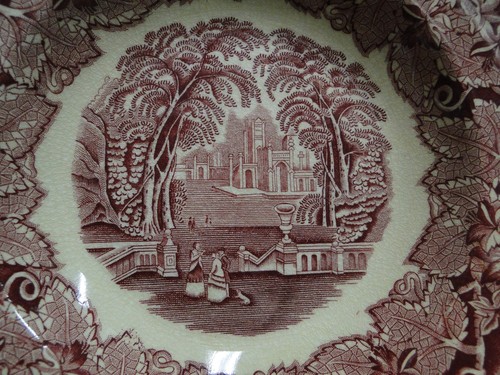 Mason's Vista Pink, Transferware: Rim Soup Bowl (s), 9", Discolor - Picture 4 of 8