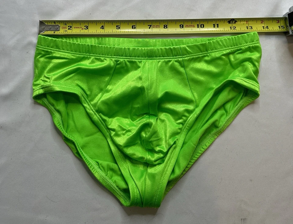 Nuevo Calzoncillo de Bikini de Natación Vintage Undergear Verde Brillante Talla M MA79 Contorno Cire Foto 3 de 4