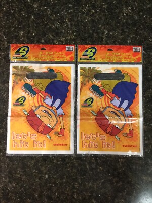 NEW Lot of 2 Nickelodeon  Rocket Power  Birthday Party Favor Bags Vtg. Stock