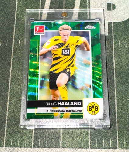 2020-21 Topps Chrome Bundesliga 2nd Year Green Refractor /99 Erling Haaland #32