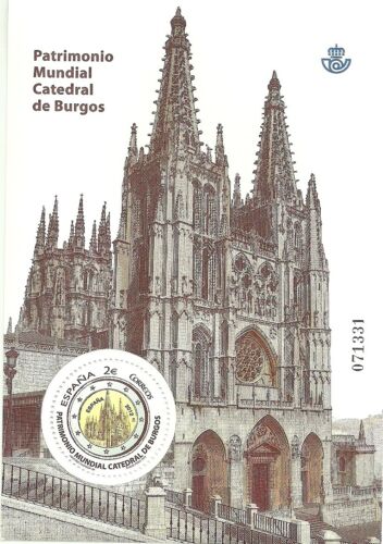 25 hojas Patrimonio Mundial Catedral de Burgos de 2 € por debajo de facial - Foto 1 di 1
