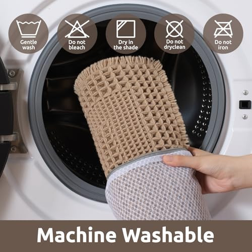 Waffle Bath-Mat, Absorbent Bath Mats for Bathroom Non Slip, Machine Washable - Picture 7 of 7