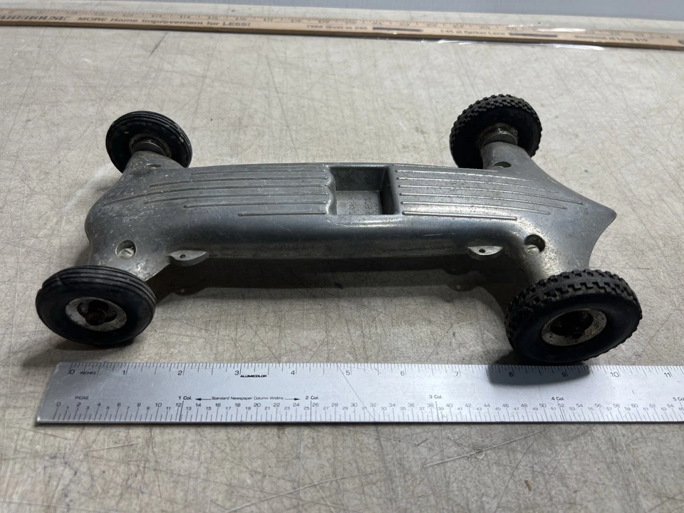 VINTAGE THIMBLE DROME PROP ROD CHASSIS Base & Wheel/Axle - Very Cool - Image 3 of 4