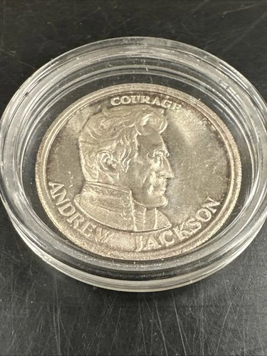1978 Andrew Jackson Courage, Liberty, Shield 240 grains/ 1/2 Oz Silver Medal