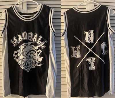 MADBALL バスケットボールジャージ M USA製 NYHC 新品同様 Madball band Jersey Hardcore NYHC Basketball Jersey S to 5XL
