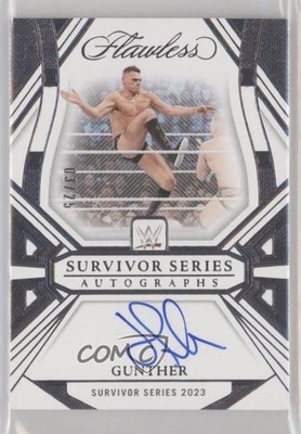 2024 Panini Flawless WWE Survivor Series 3/25 Gunther #SV-GTH Auto 3d3