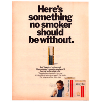 1969 Print Ad Tareyton Cigarettes Charcoal Filter Man With Black Eye Fight!