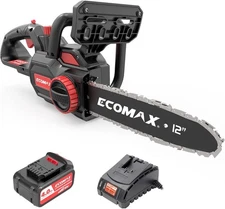 Cordless Chainsaw 12" Bar & Chain Double Safety Switch 4Ah Battery Electric 18V