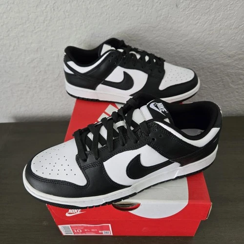 Nike Dunk Low Retro Panda White Black Size 10 Men's DD1391-100 NEW IN HAND 