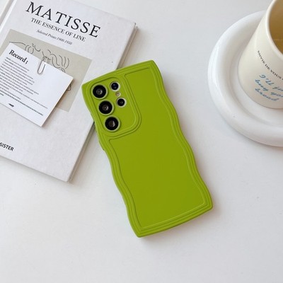 For Samsung Galaxy A56 A26 A36 A04E-A73 Wavy Frame Shockproof TPU SlimPhone Case