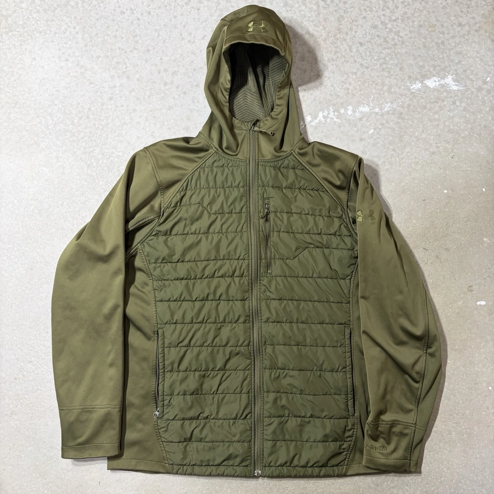 Under Armour Storm Men’s L Hooded Jacket Primaloft Military Style OG Green UA
Opens in a new window