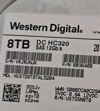 HGST Ultrastar DC HC320 HUS728T8TAL5204 8 TB 3.5 Internal Hard Drive - SAS