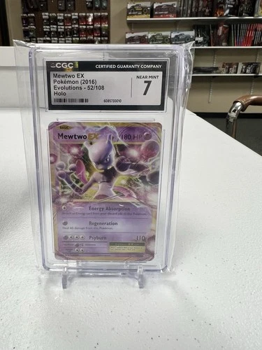 MEWTWO EX POKEMON 2016 EVOLUTIONS HOLO CGC 7