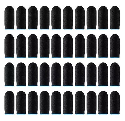 40pcs Gaming Finger Sleeve Touch Screen Mobile Game Controller Sweatproof Gloves