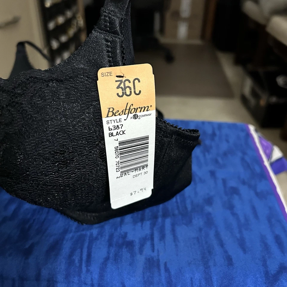 Sujetador push up acolchado con aros negro Bestform 6387 talla 36 C nuevo con etiquetas. Foto 2 de 3