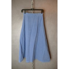 Toit Volant XS Denim Skirt Blue Jean A Line Midi Made in USA NANA Atelier