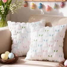 Easter Pillow Covers 18" x 18" Set of 2, Easter 18" x 18" Pack of 2
