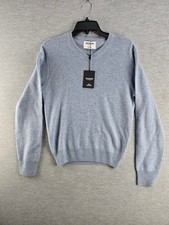 Naadam Cashmere Soft Collection V Neck Sweater Mens Blue Size XS NWT