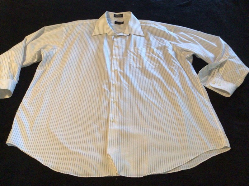 Axcess Mens Shirt Size 18 1/2 (34-35) Button Up Long Sleeve Stripe