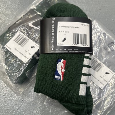 NEW Nike NBA Elite Socks Men Large 2 PACK Short Crew GREEN PSK649-323 Basketball