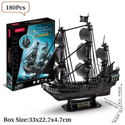 3D Puzzle Queen Anne's Revenge Model Toy Building Kits Pirates of the Caribbean