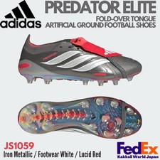 adidas Soccer Cleats PREDATOR ELITE FT AG Iron Metallic/White/Lucid Red JS1059