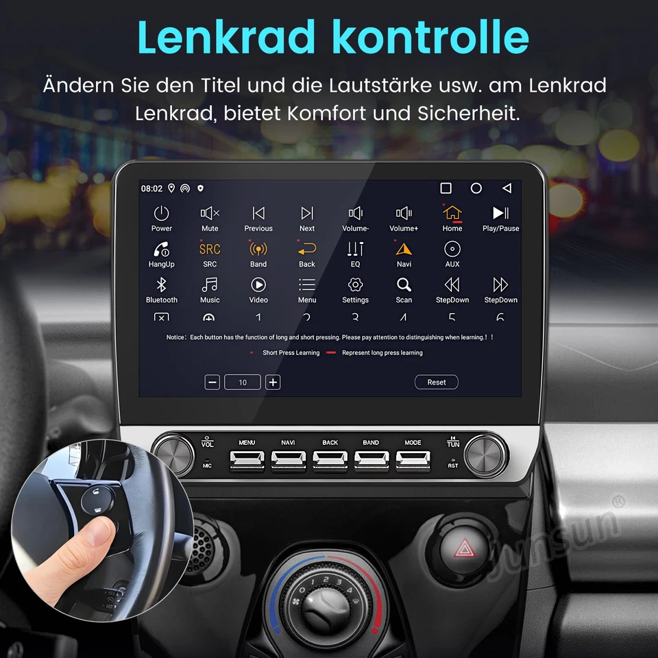 10.1" Für Toyota Aygo Citroen C1/Peugeot 108 Android14 Autoradio Carplay FM DAB+ - Bild 4 von 4