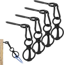 4 Pack Horse Tie Ring with Eye Bolt  Safety Snap, 304 Stainless Steel High Stre