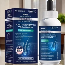 DAVV 5% Minoxidil for Women & Men Hair Growth Serum with Biotin 2oz EXP 6/27