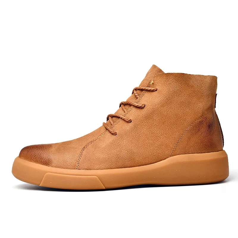 Genuine Leather Ankle Boots Casual Outdoor Shoes Light Hiking Comfort Shoes