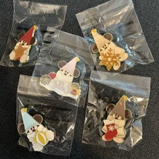 Tokyo Disney Resort Lil’ Ring Ring Pin Badge Set Christmas 5pcs Japan