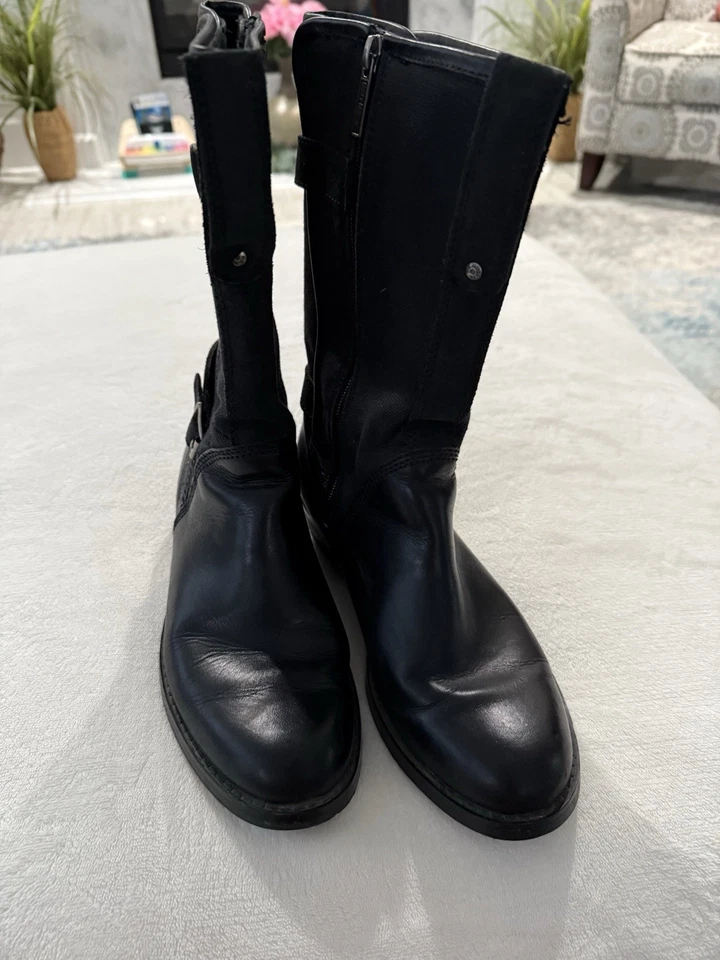 Botas de montar Harley Davidson para mujer 85039 negras talla 8 de cuero/lona para mujer Foto 2 de 4