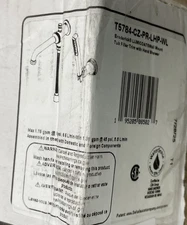 Delta T5784-CZ-PR-LHP-WL Broderick Wall Mount Tub Filler Trim & Hand Shower READ