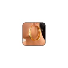 Chunky Gold Hoop Earrings for Women 14k Gold Plated Chunky Gold Earrings Thick G