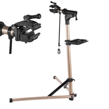 Bike Repair Stand 110LBS Adjustable Maintenance Folding Bike Rack Tool Tray