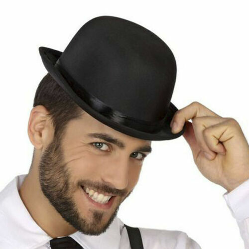 ACCESSORI CARNEVALE BOMBETTA RIGIDO NERO CHAPEAU CAPPELLO UOMO ATOSA | eBay