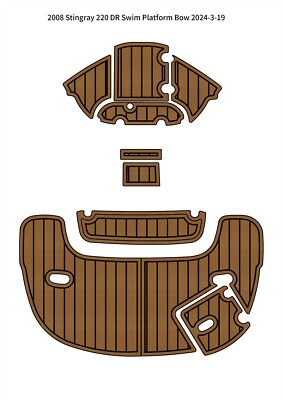 2008 Stingray 220 DR Swim Platform Bow Pad Boat EVA Foam Teak Deck Flooring Mat