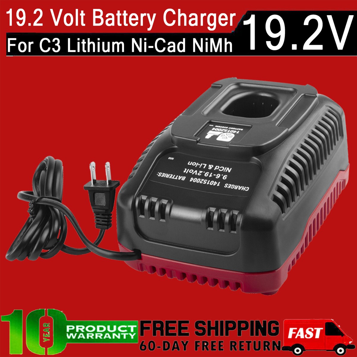 19.2V For Craftsman Battery Charger 19.2 Volt C3 XCP DieHard Li