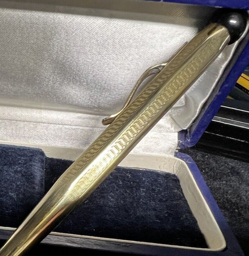 SARASTRO Mechanical Pencil Engraved Gold Plated Antique 30 Writes RARE - Picture 7 of 12
