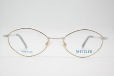 Vintage Glasses Metzler 1683 TITAN Gold Silver Oval Eyeglass Frame