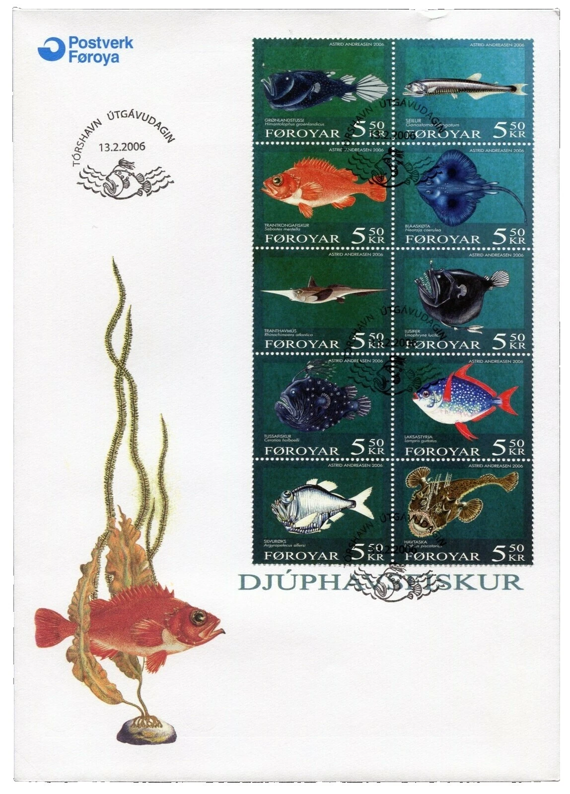 XF (Extremely Fine) Decimal Danish & Faroese Stamps