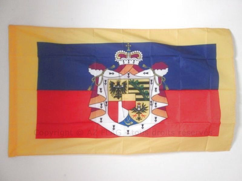 Étendard du Prince du Liechtenstein 150x90cm drapeau de prestige aux finitions renforcées